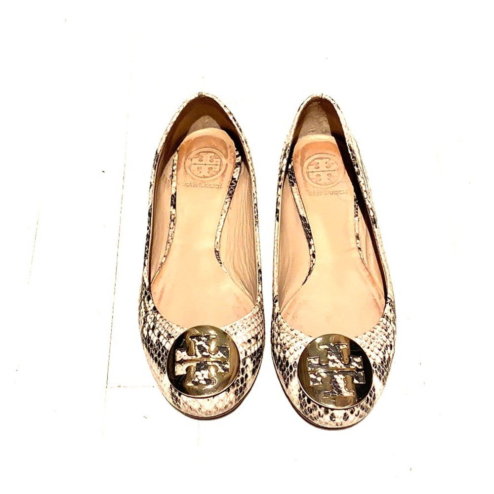 Tory Burch snake skin ballet flats size 6.5